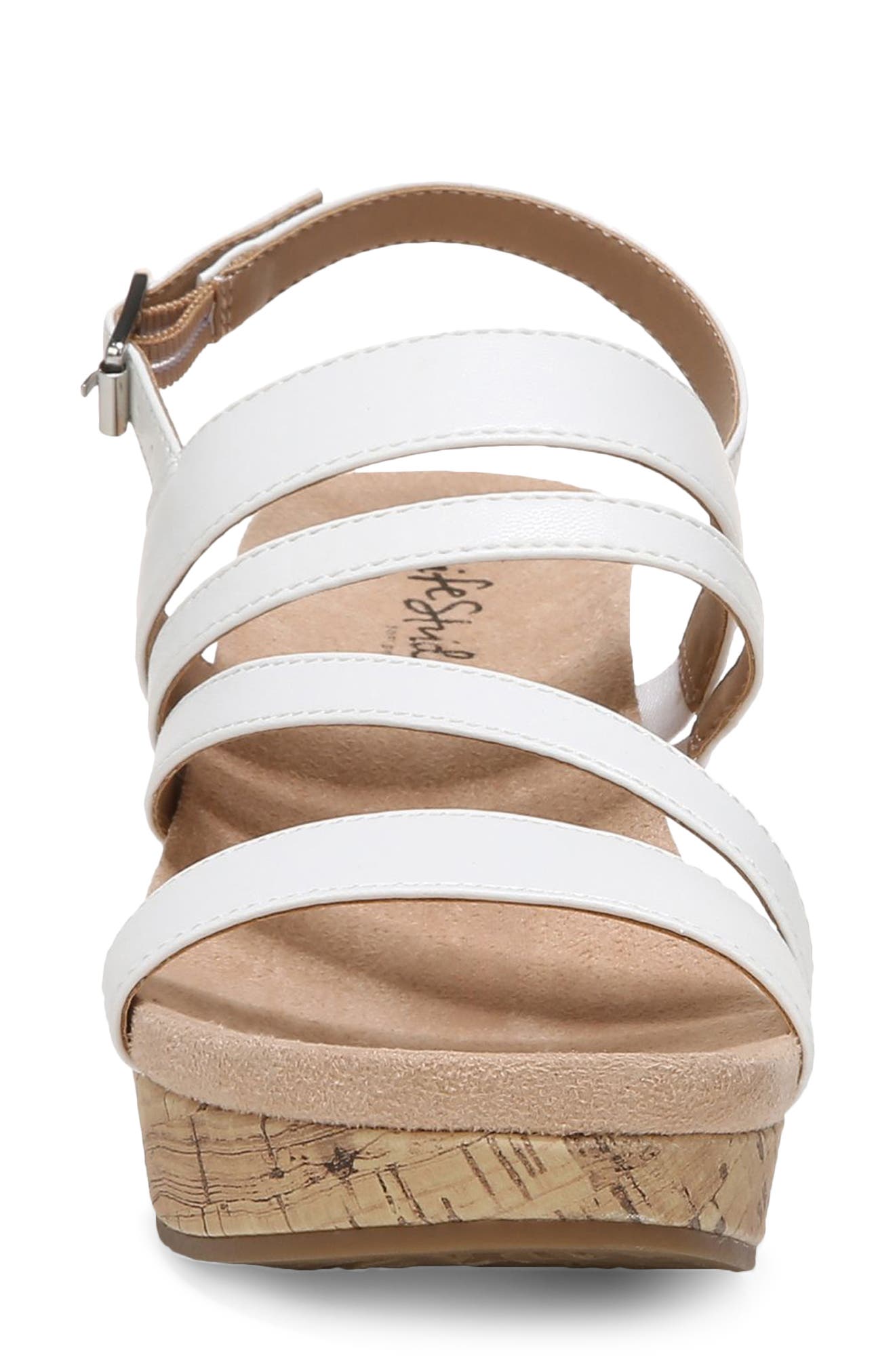 Discover Wedge Sandal, Alternate, color, WHITE