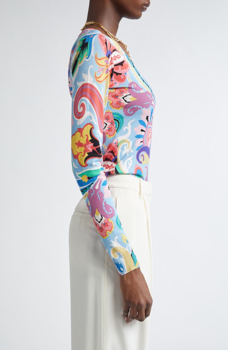 Etro Paisley Print Sweater, Alternate, color, Stampa F.do Bianco