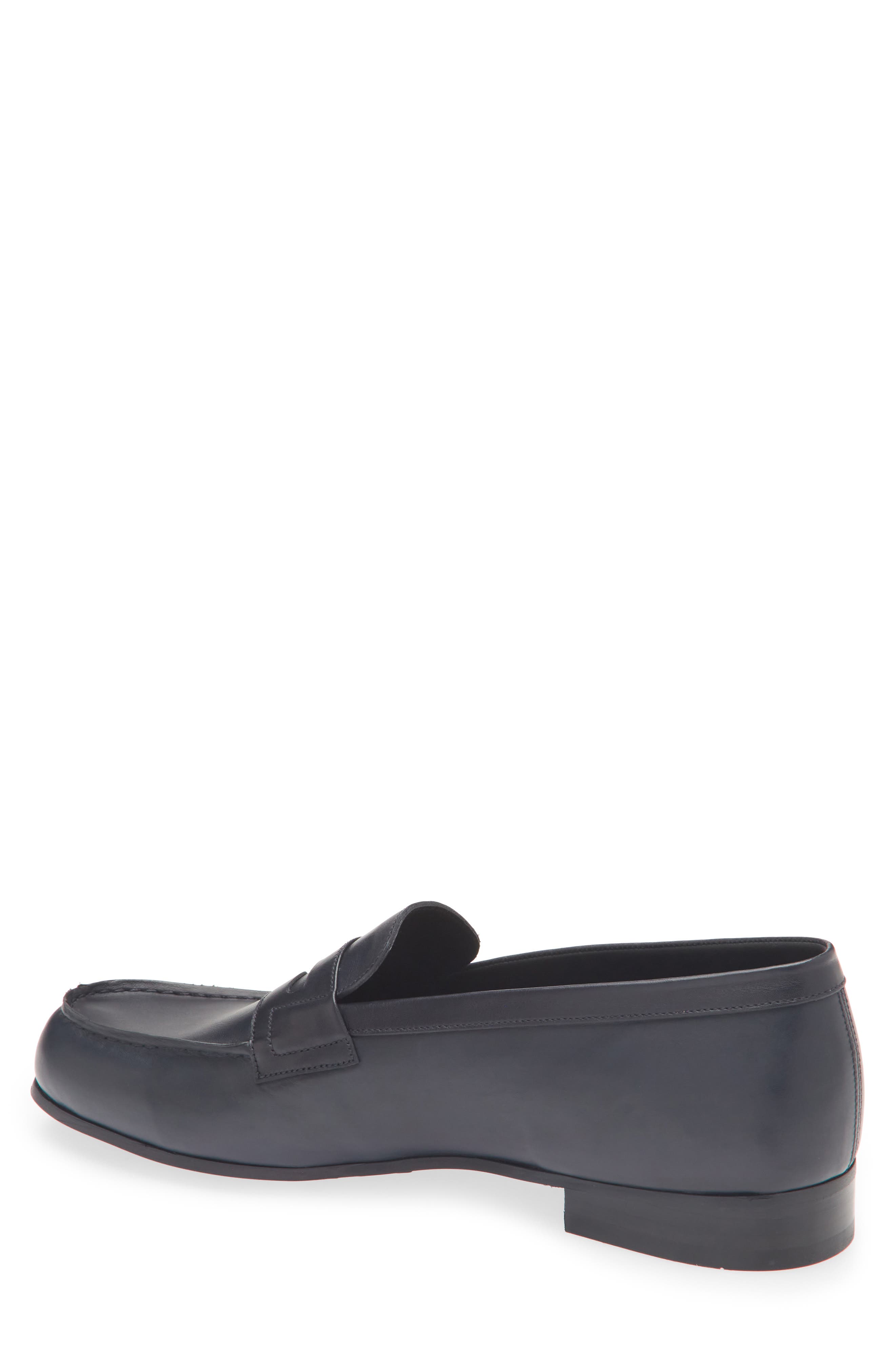 JM WESTON 180 Light Penny Loafer, Alternate, color, Navy