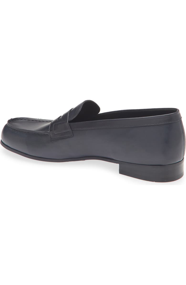 JM WESTON 180 Light Penny Loafer, Alternate, color, Navy