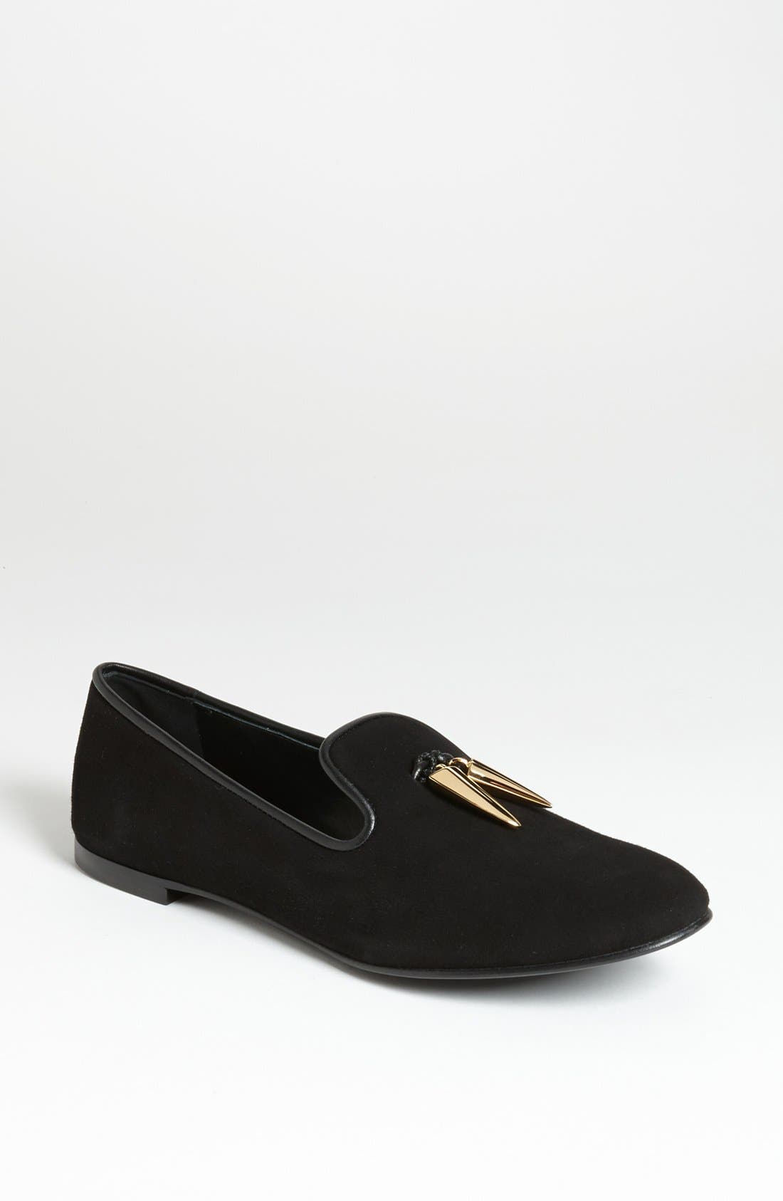 Smoking Loafer, Main, color, BLACK