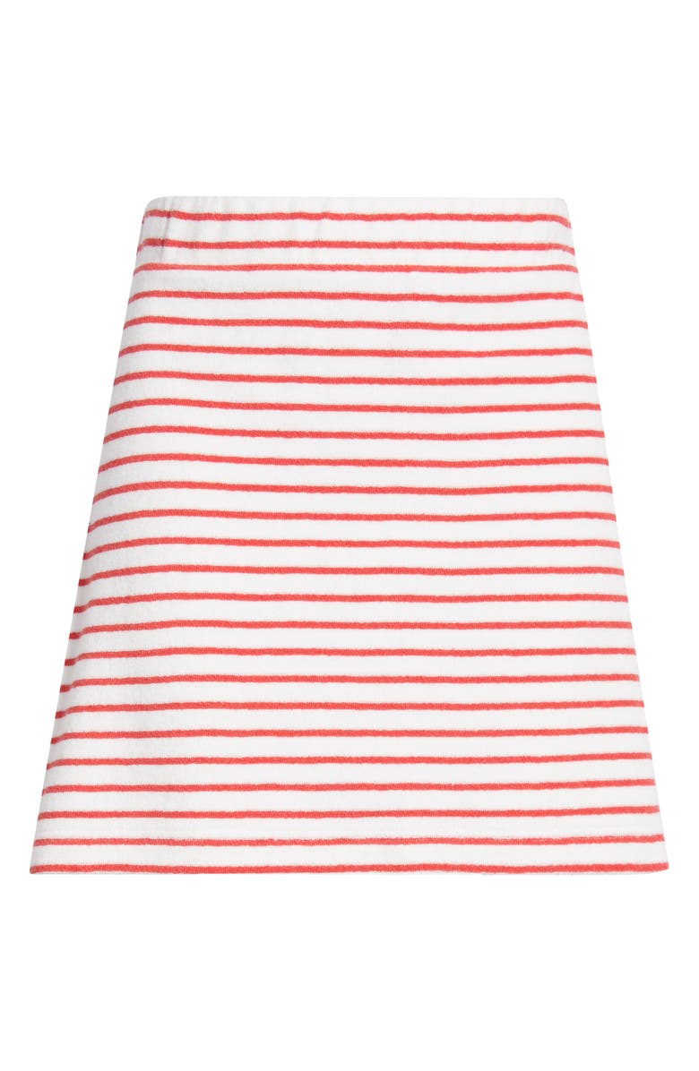 Rails Hope Stripe Cotton Terry Cloth Skirt, Alternate, color, Cherry Stripe