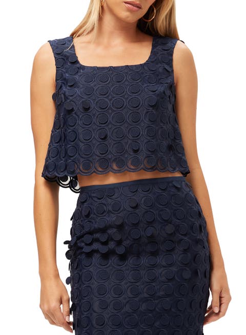 Embroidered Cropped Serve Top