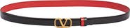 Valentino Garavani VLOGO Buckle Reversible Leather Belt