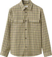 MANGO Plaid Print Shirt Jacket