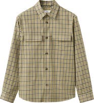MANGO Plaid Print Shirt Jacket
