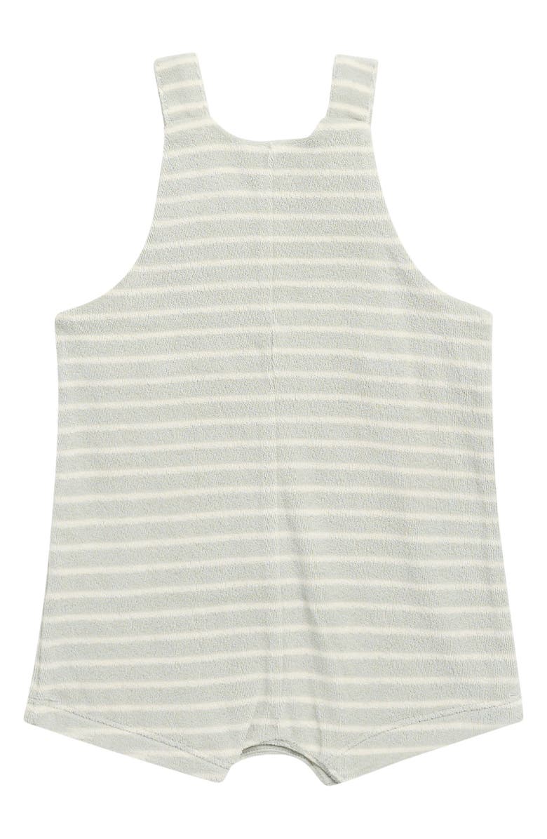 Rylee + Cru Gio Stripe Terry Romper, Alternate, color, Seafoam