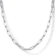 Gabriel & Co. Sterling Silver Paper Clip Necklace