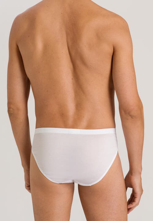 Hanro Cotton Sporty Three-quarter Briefs In White