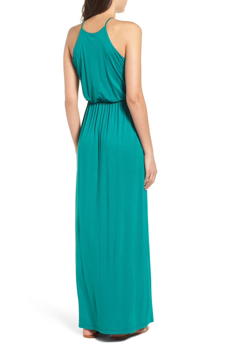 All in Favor High Neck Maxi Dress, Alternate, color,