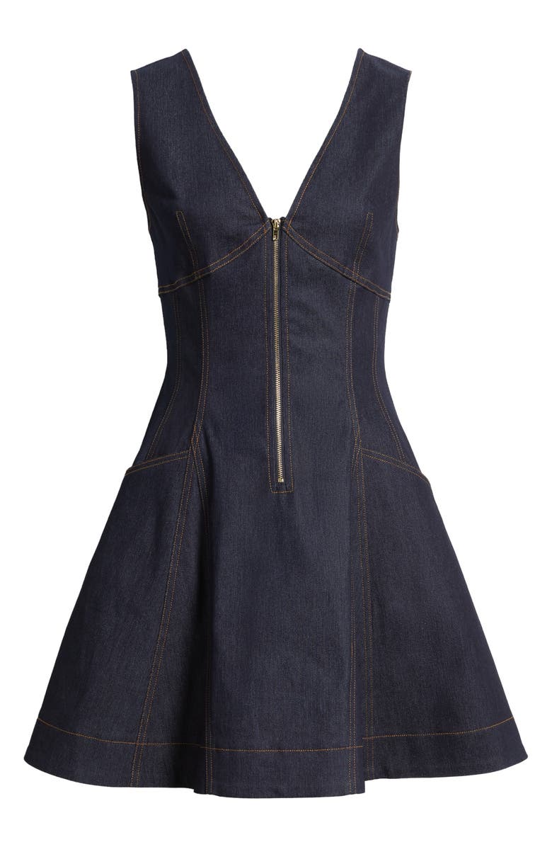 FREEMARKET Sleeveless Denim Minidress, Alternate, color, Dark Denim