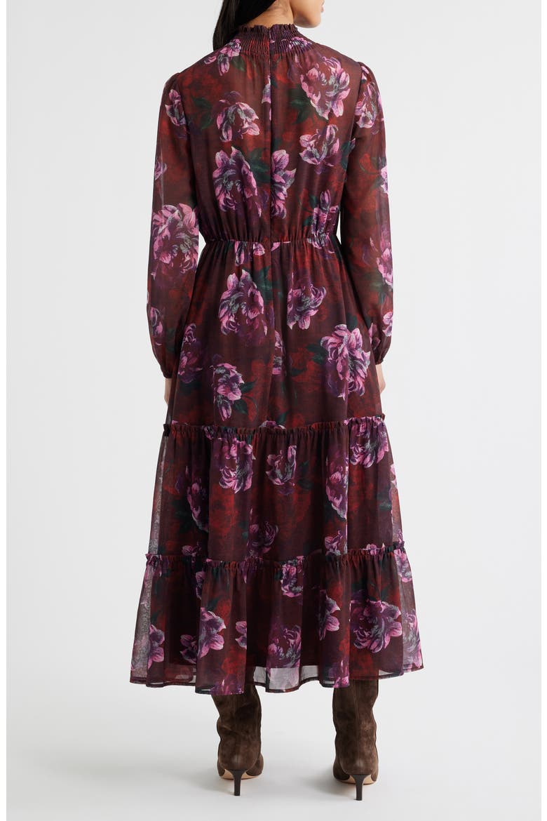 Wild Bergamont Long Sleeve Maxi Dress, Alternate, color, RED PURPLE