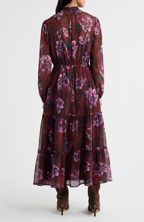 Lost + Wander Wild Bergamont Long Sleeve Maxi Dress In Brown