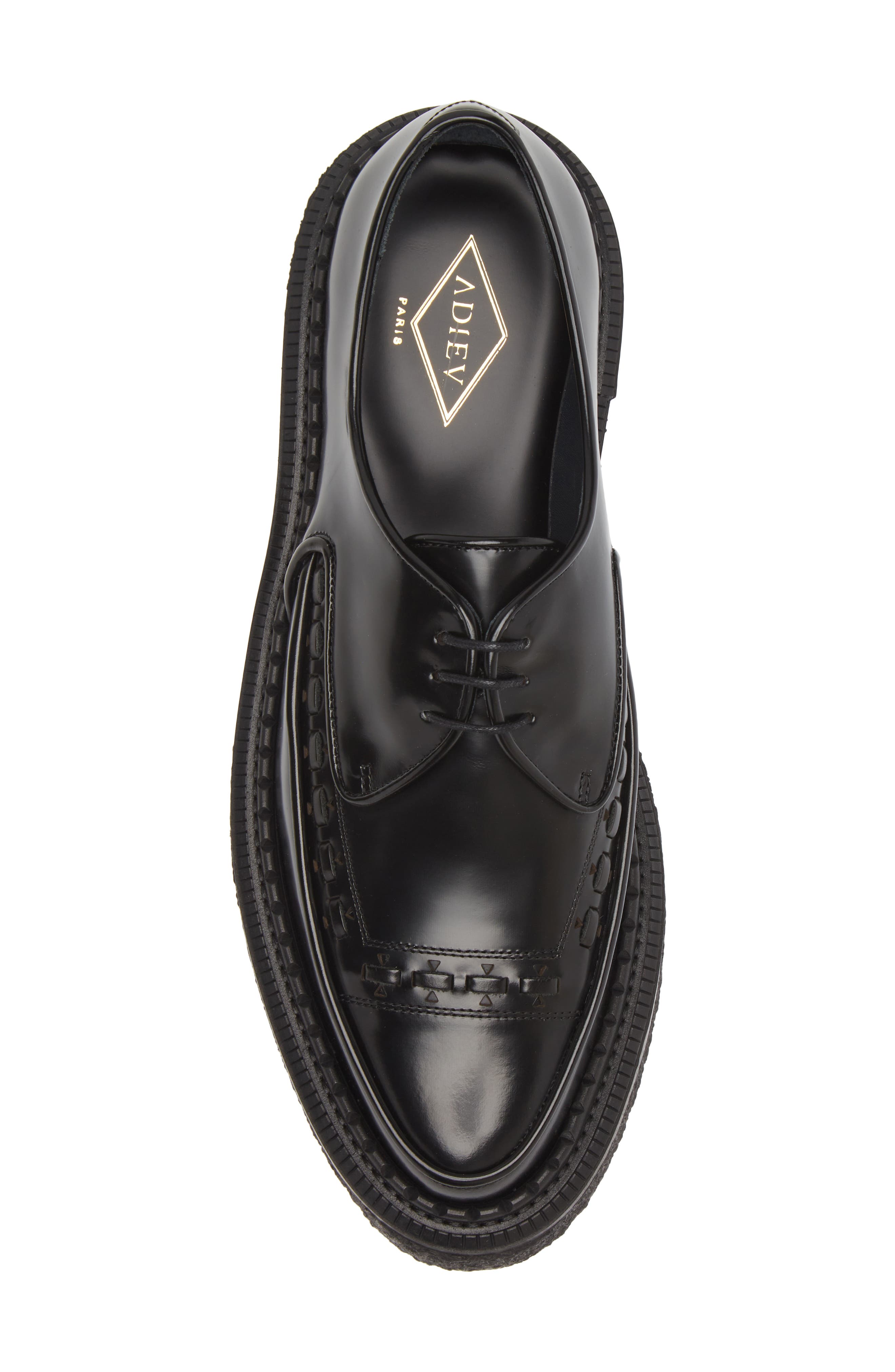 Creeper Sole Derby, Alternate, color, BLACK