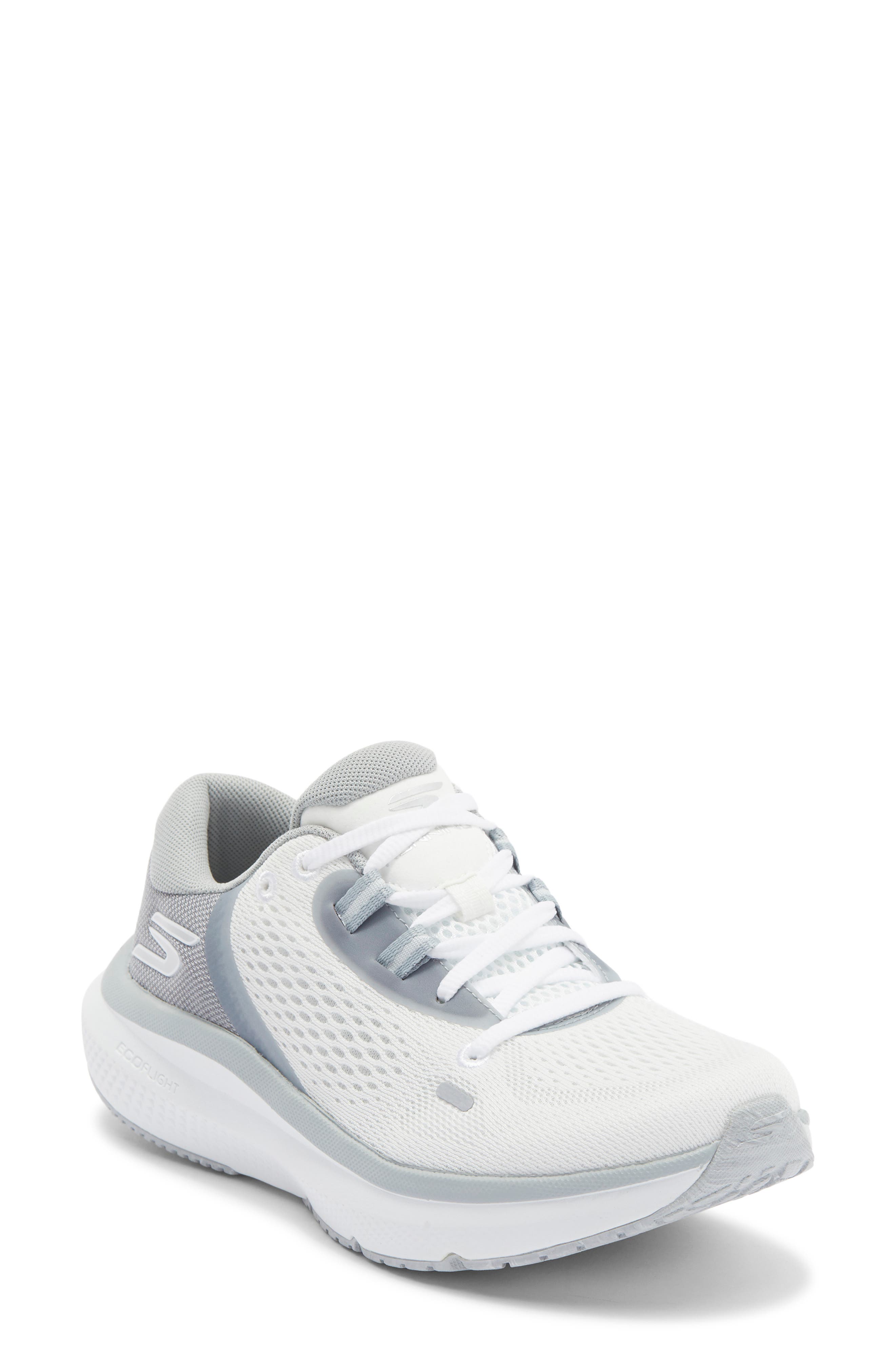SKECHERS Go Run Pure 4 Arch Fit Running Shoe, Main, color, White/ Gray