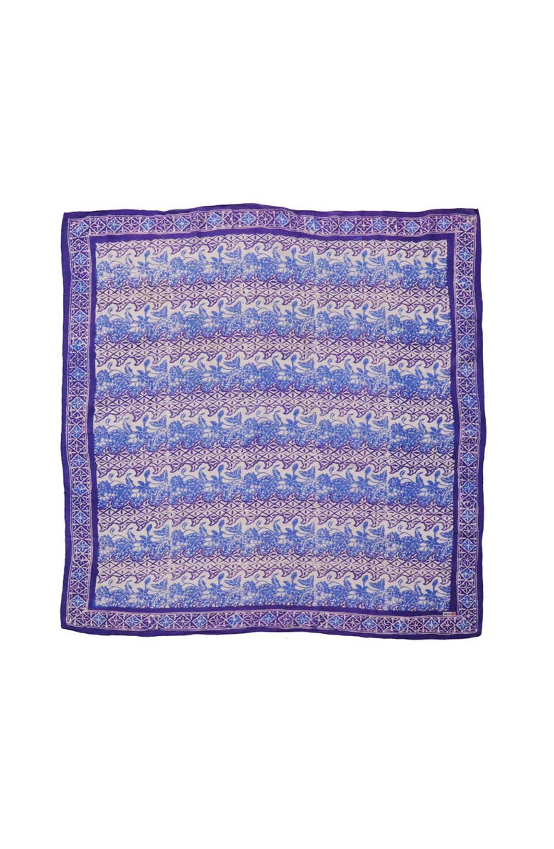 Kasih Co-op Hand Dyed Batik Bandana, Main, color, Navy Blue