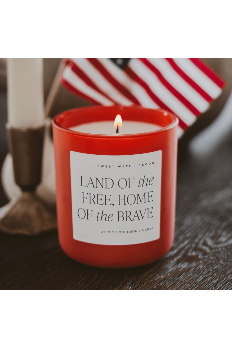 Land of the Free, Home of the Brave 15 oz Soy Candle, Alternate, color, Land of the Free