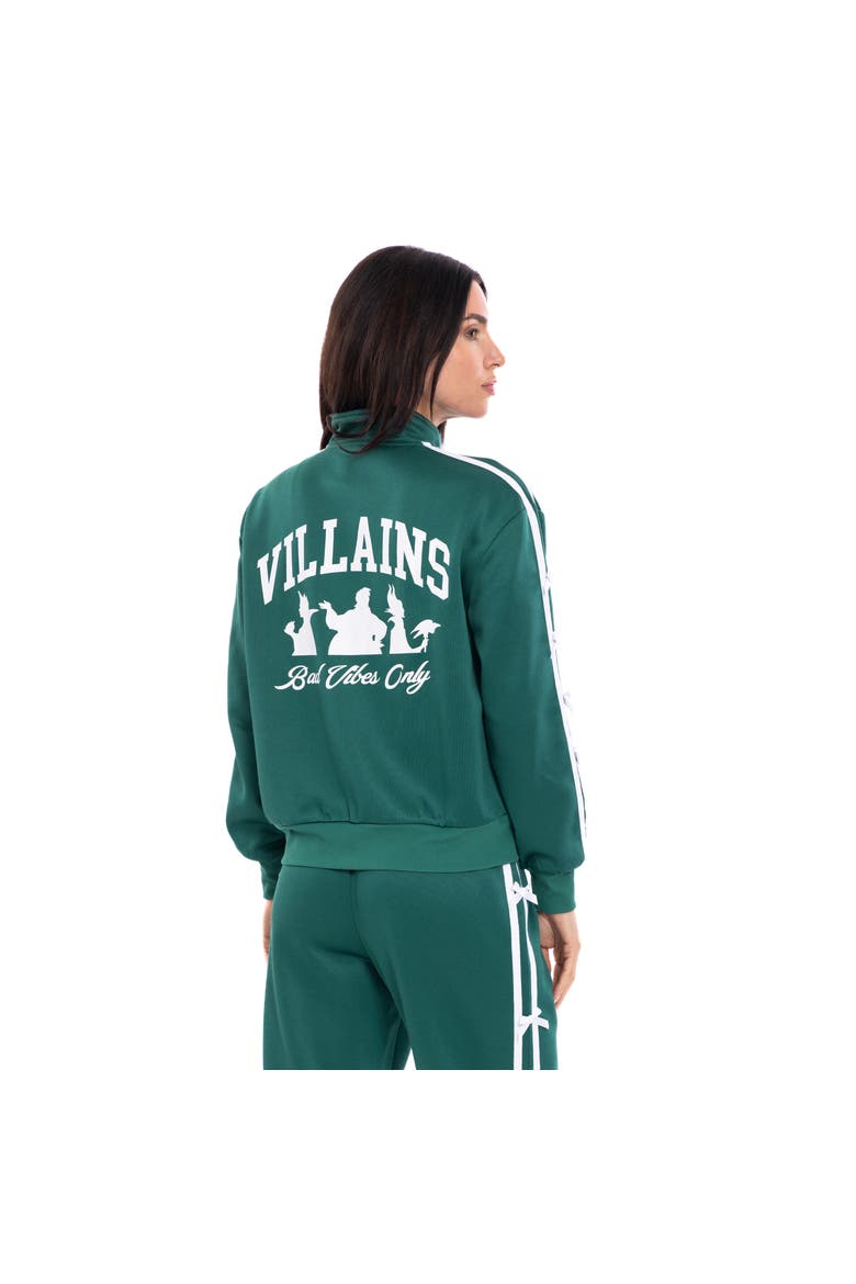 Princess Athletic Zip-Up Track Jacket, Alternate, color, Green Disney Villains