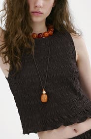 MANGO Smocked Tank