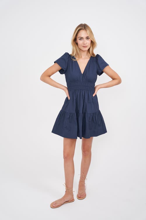 ruffle mini dress in pink Light Pink Frill- Layered Mini-Dress