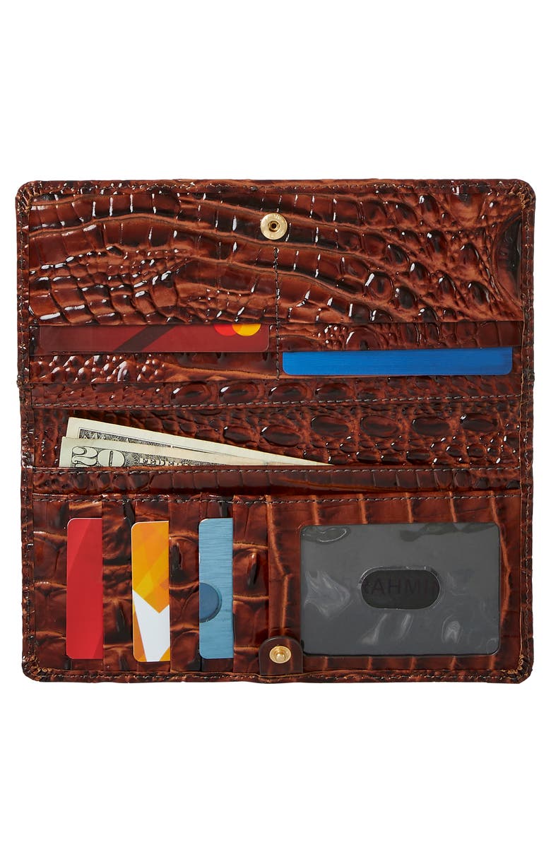 Brahmin 'Ady' Croc Embossed Continental Wallet, Alternate, color,