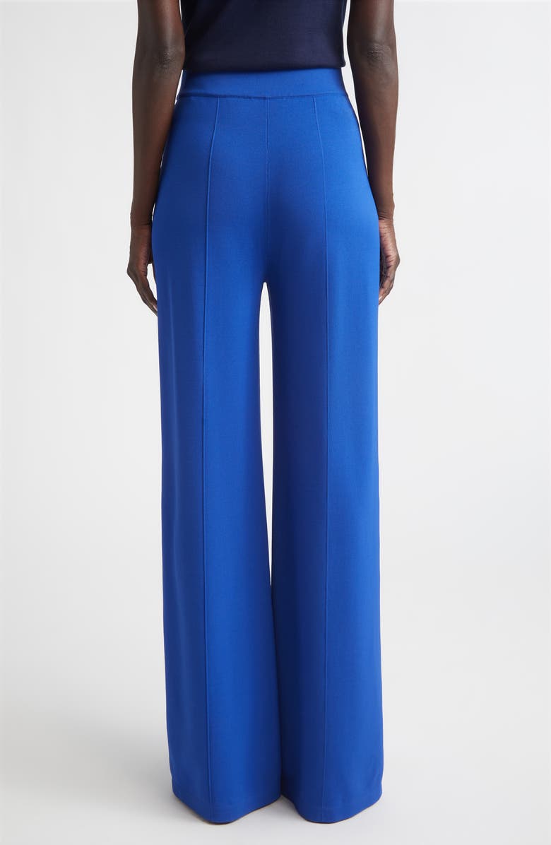 ST. JOHN Katie Roma Crepe Knit Wide Leg Pants, Alternate, color, Cobalt