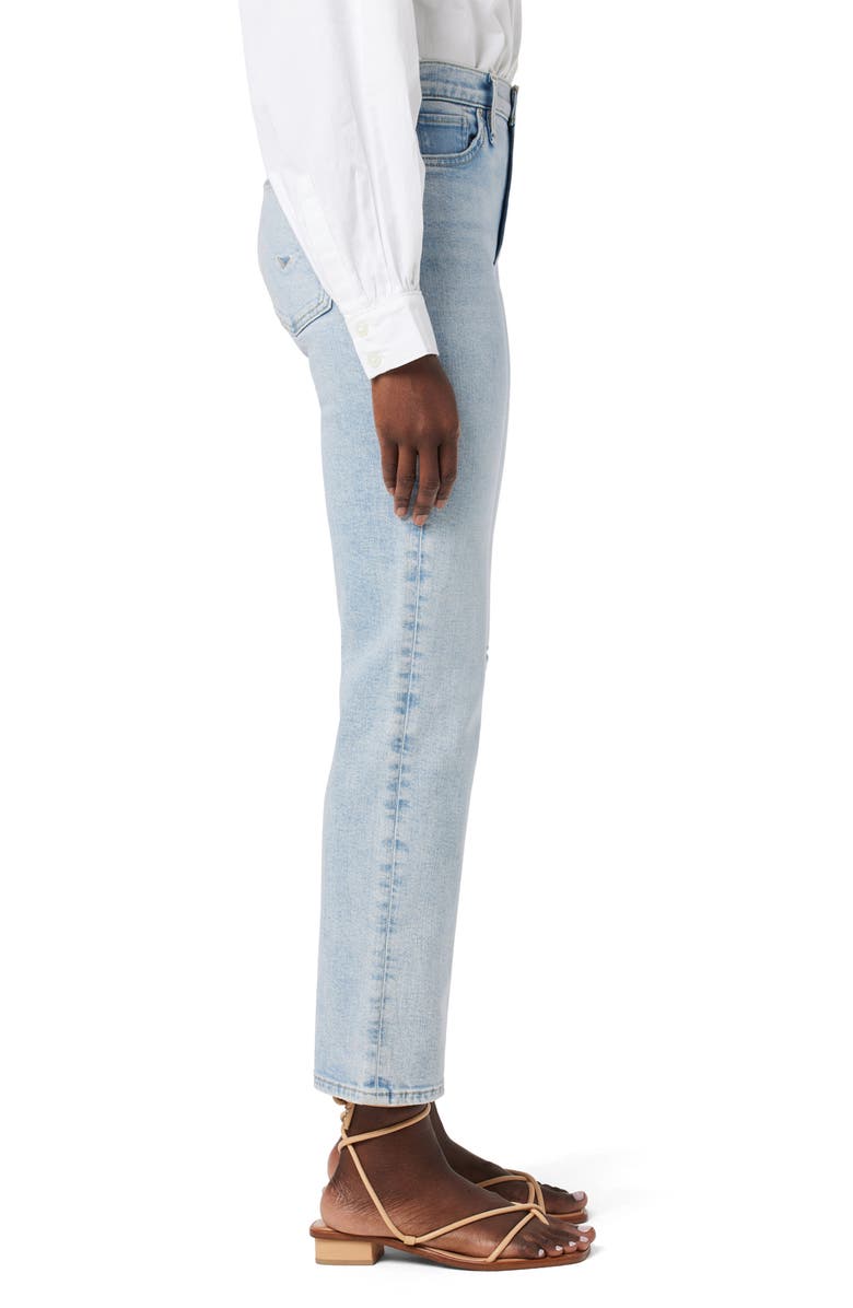 Hudson Jeans Remi Ripped High Waist Ankle Straight Leg Jeans, Alternate, color, Star Dust