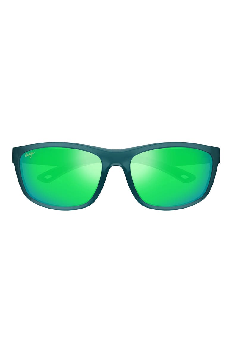 Nuu Landing 60mm PolarizedPlus2® Rectangular Sunglasses, Main, color, TEAL