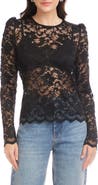 FIFTEEN TWENTY Maylani Sheer Stretch Lace Top