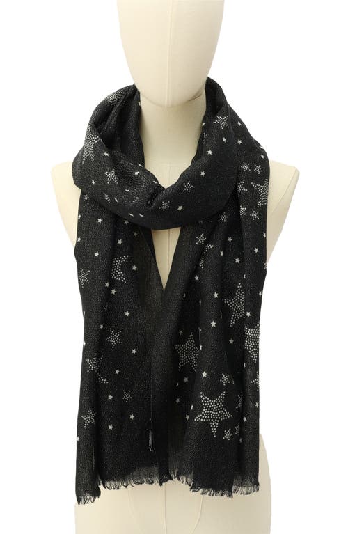 Kate Spade New York Starlight Sparkle Wool Blend Scarf In Blue