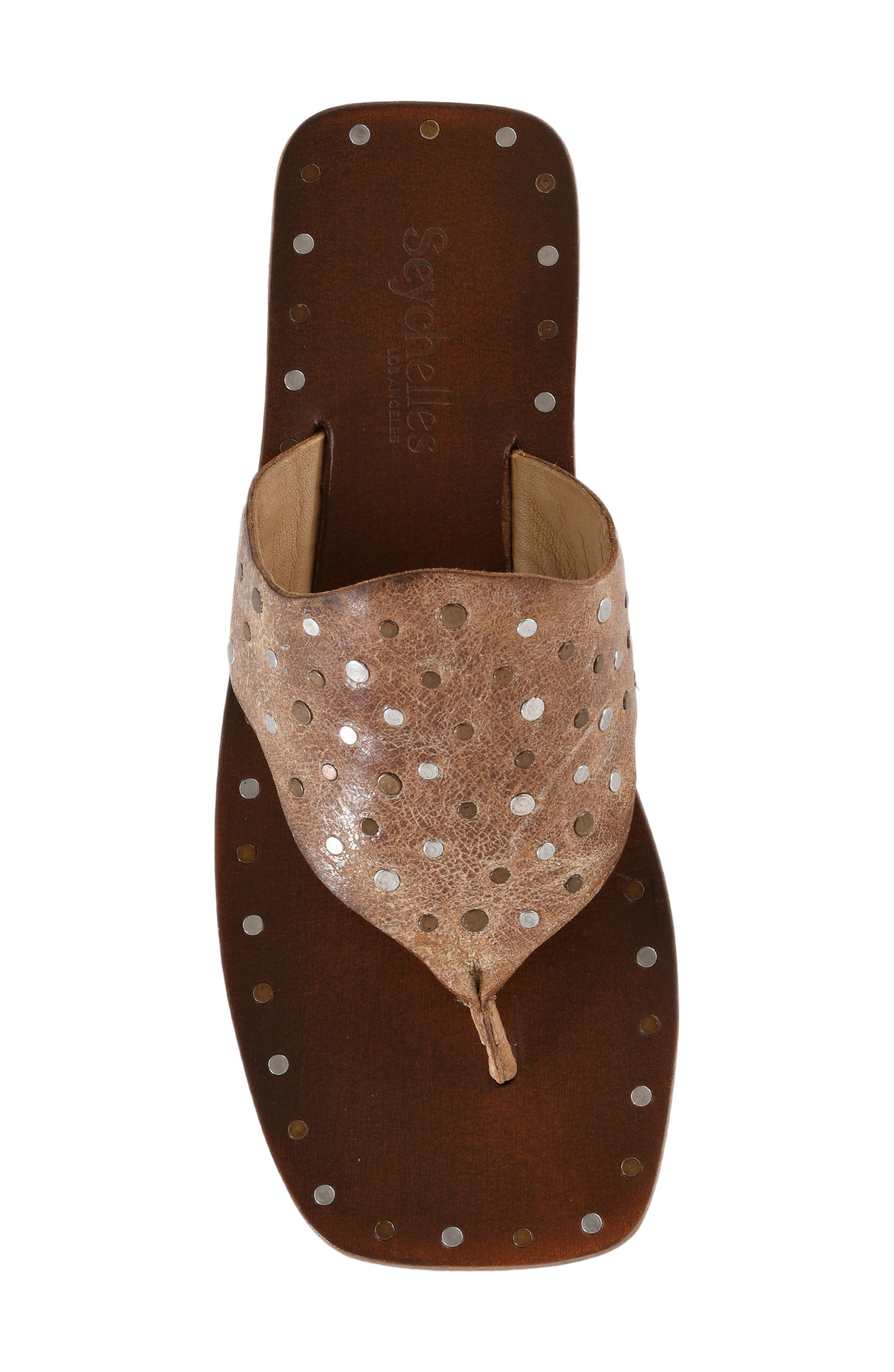 Seychelles Keep Your Secrets Studded Sandal, Alternate, color, Tan
