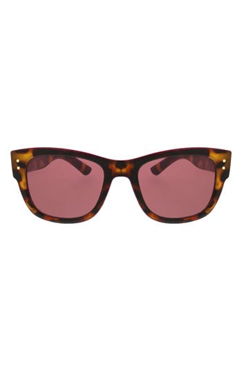Roxy Midsize 52mm Square Sunglasses In Brown