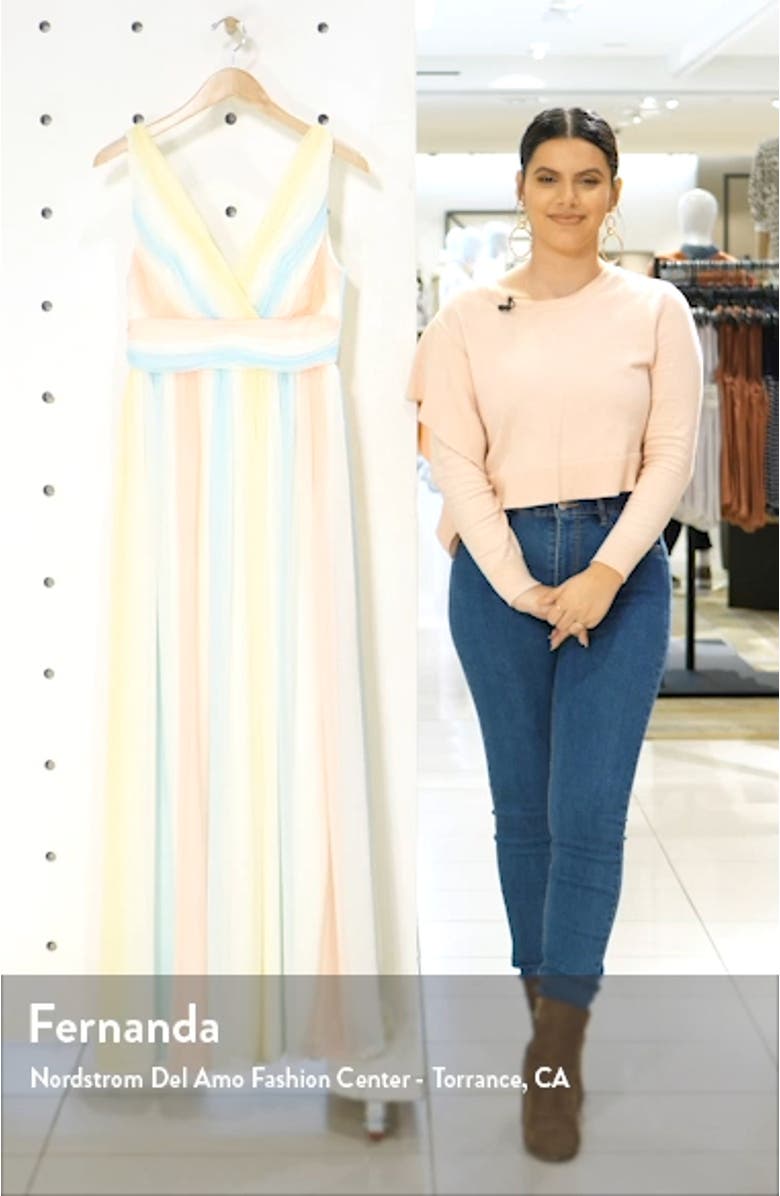 Rainbow V-Neck Chiffon Gown, sales video thumbnail