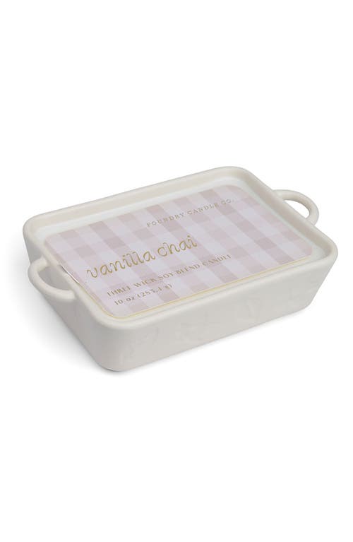 Paddywax Three-wick Soy Blend Ceramic Baking Dish Candle In White