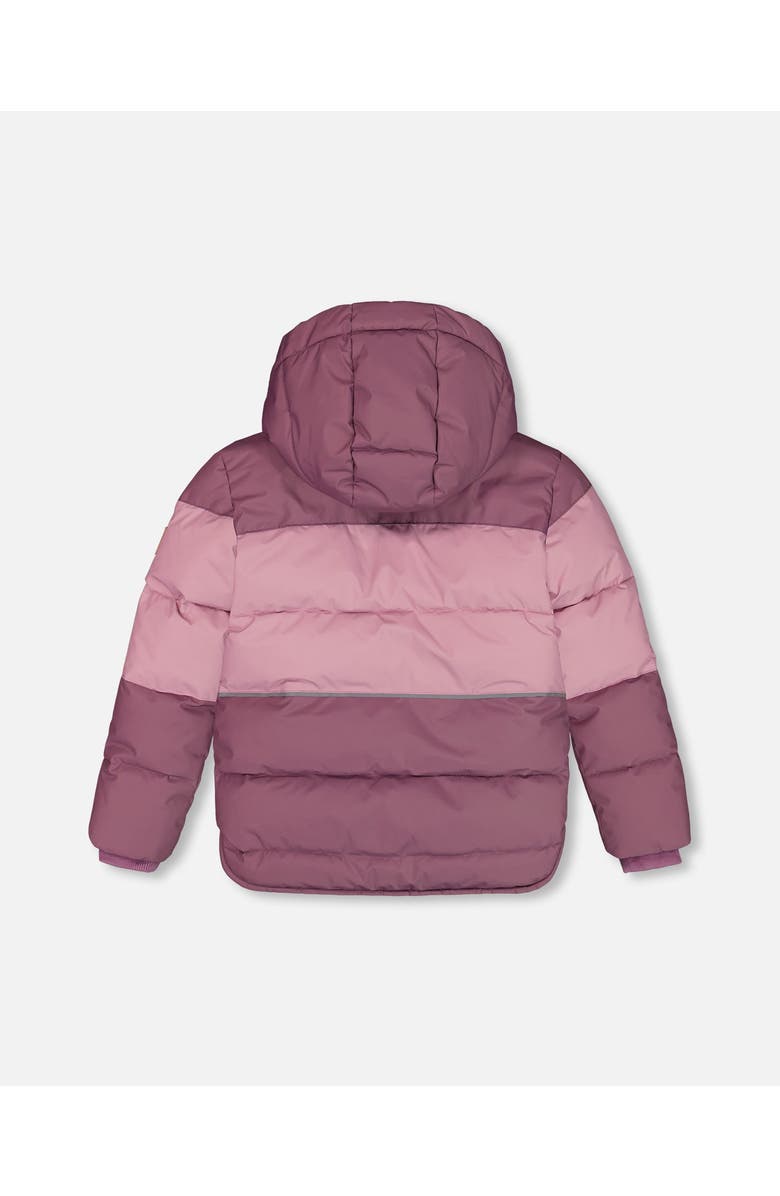 Deux par Deux Little Girl's Puffy Jacket Lilac And Purple, Alternate, color,