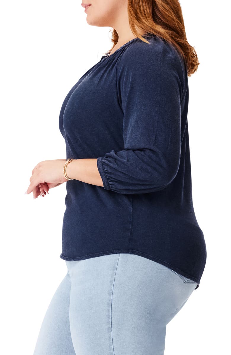 NZT by NIC+ZOE Split Neck Knit Top, Alternate, color, 