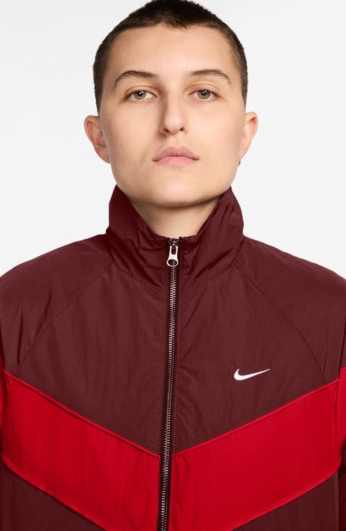 Nike Windrunner Water Repellent Jacket In Burgundy