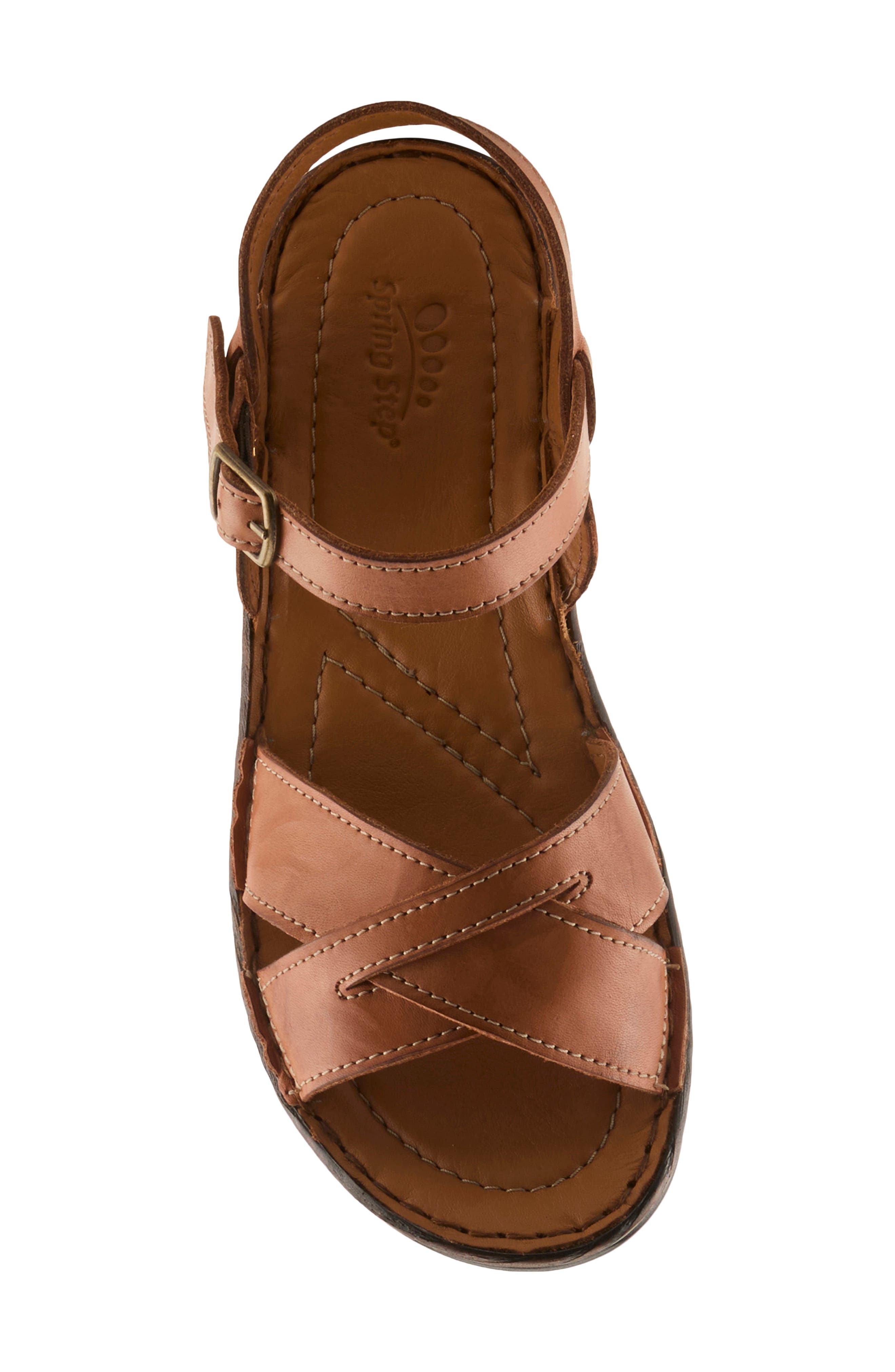 Spring Step Amareza Ankle Strap Sandal, Alternate, color, Camel
