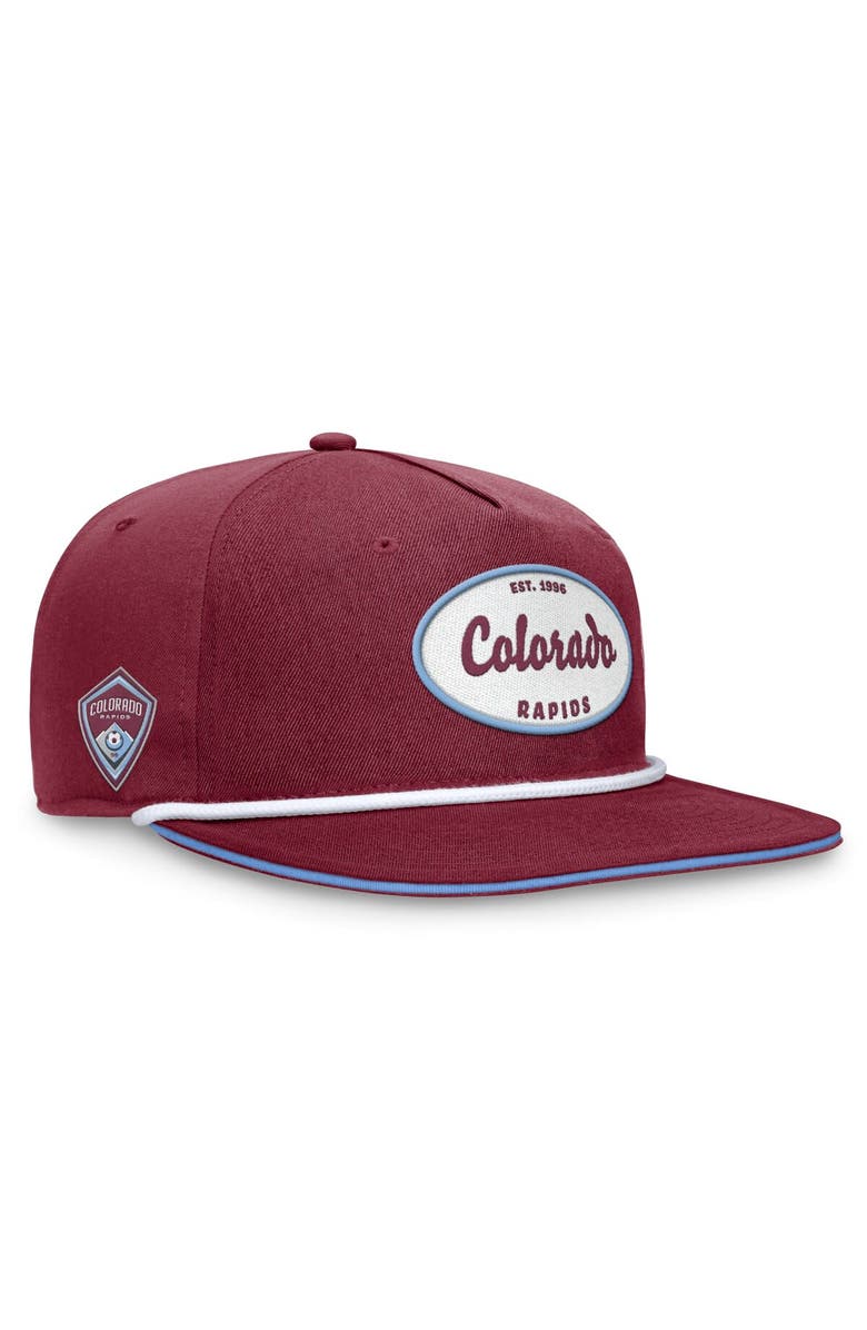 FANATICS Men's Fanatics Branded Garnet Colorado Rapids Iron Golf Snapback Hat, Main, color, 