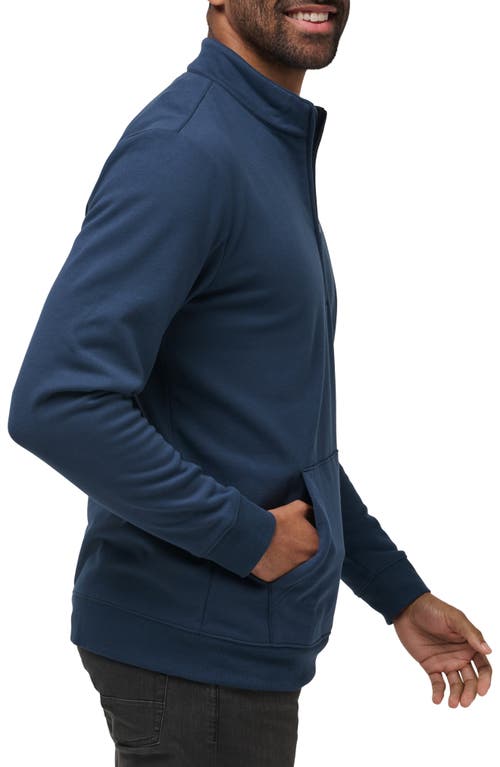 Travismathew Hotel Hopper Quarter Zip In Blue