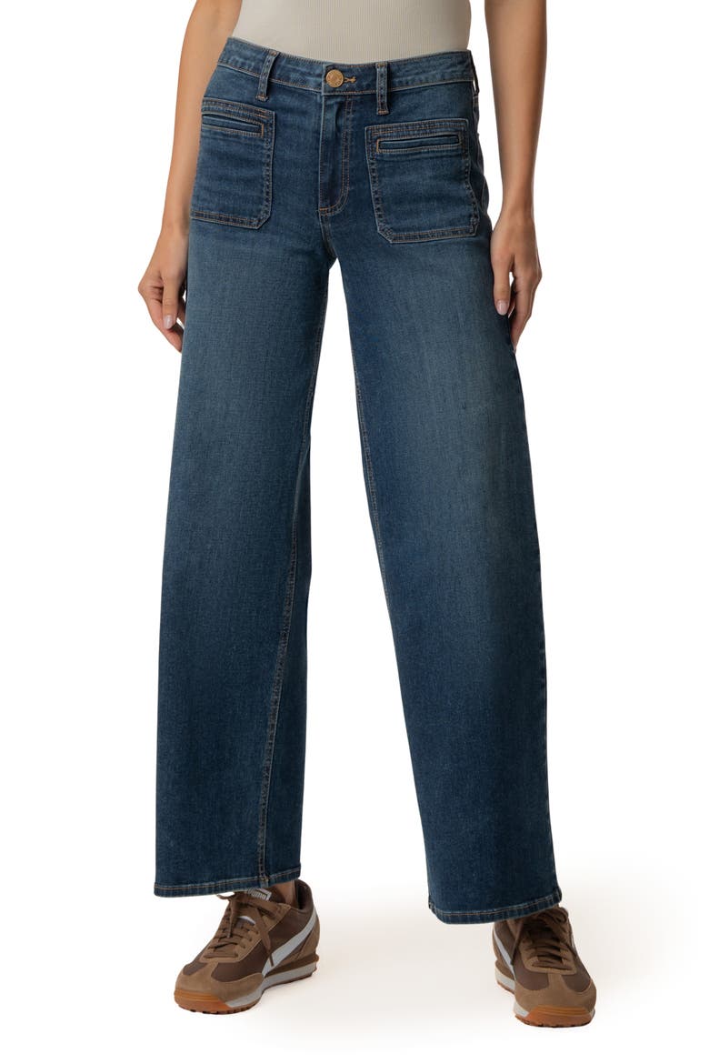 High Waist Wide Leg Ankle Jeans, Main, color, CHARMINGLY
