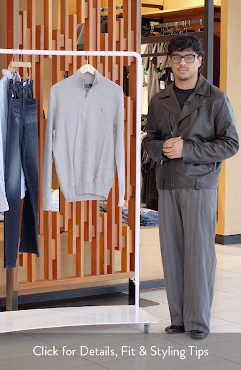 Mesh Knit Quarter-Zip Sweater, sales video thumbnail