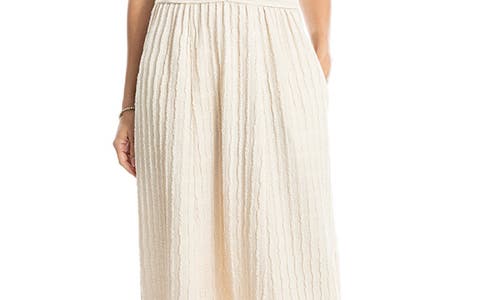 Max Studio Textured Knit Sleeveless Maxi Dress In Alabaster