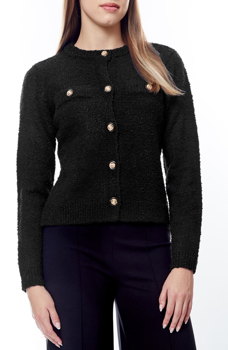 BY DESIGN Franca Bouclé Cardigan, Main, color,