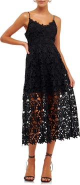 Endless Rose Lace Spaghetti Strap Midi Dress