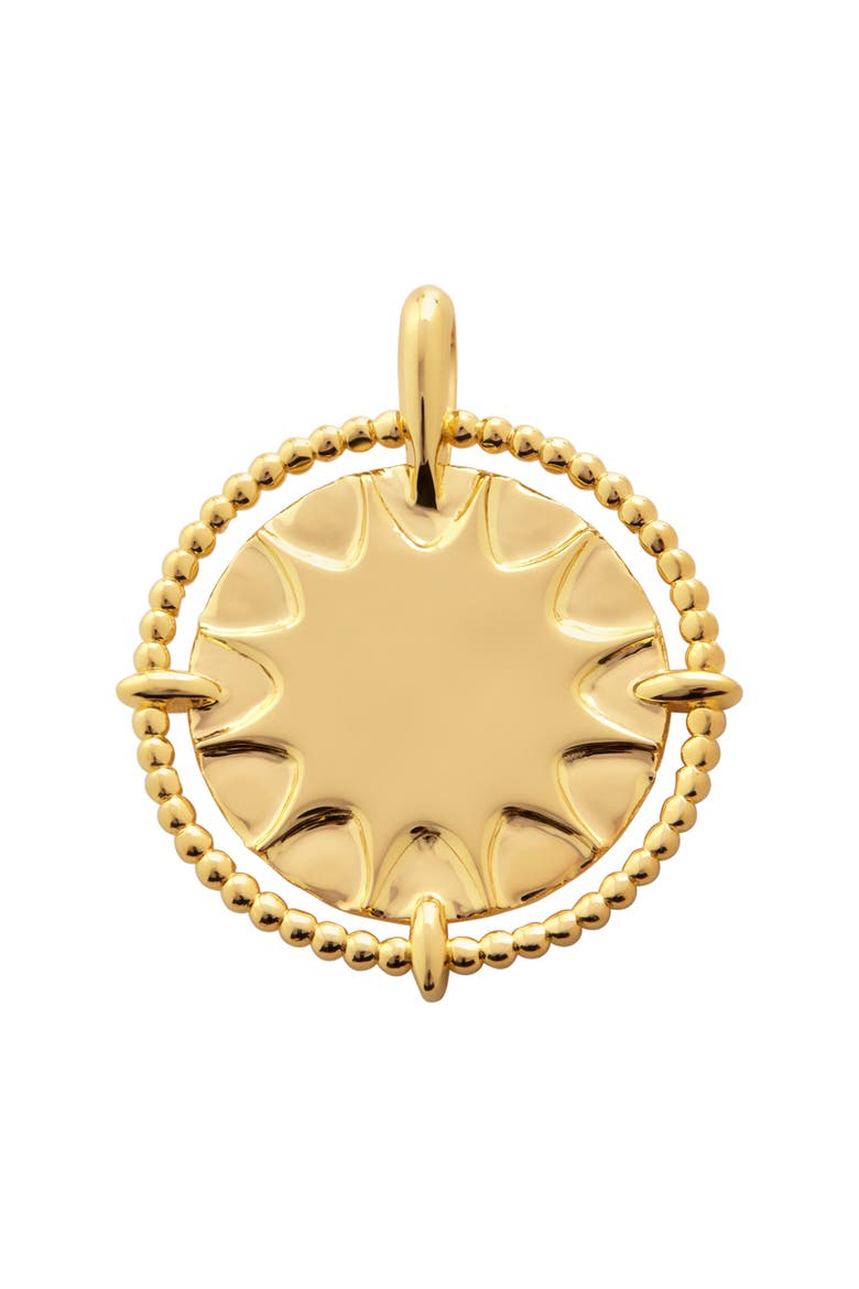 Talisman Sun Pendant Charm, Main, color, 18KT GOLD VERMEIL