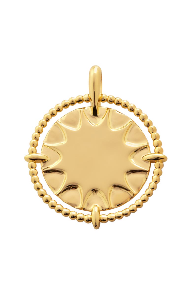 Monica Vinader Talisman Sun Pendant Charm, Main, color, 18K Gold Vermeil