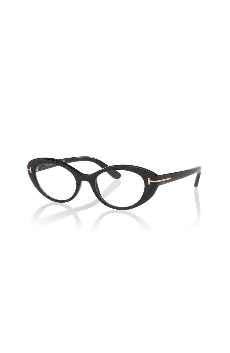 TOM FORD 50mm Oval optical glasses, Main, color, Black