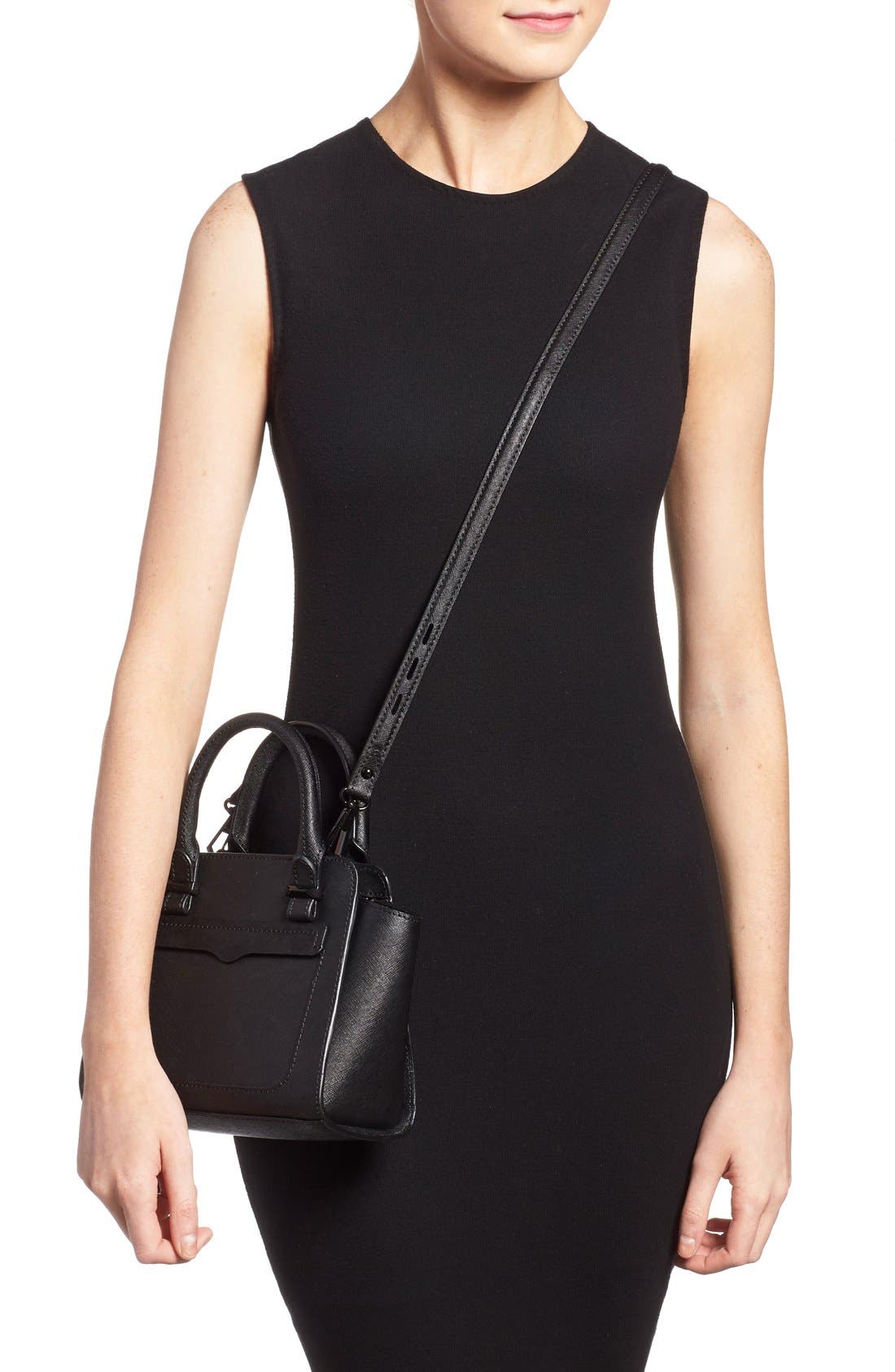 Rebecca Minkoff 'Micro Avery' Leather Tote, Alternate, color, 