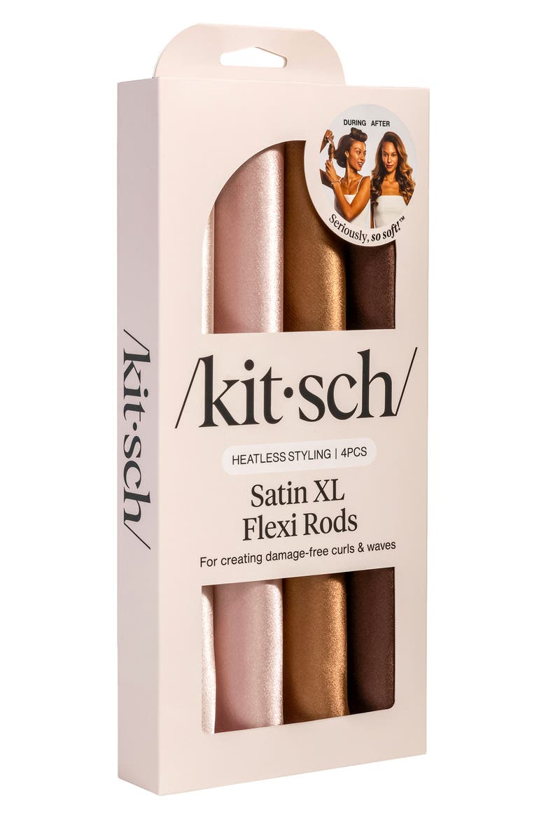 4-Piece Satin-Wrapped Jumbo Flexi Rods, Alternate, color, ROSEWOOD